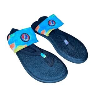 Sanuk x Grateful Dead Yoga Sling Tie Dye Flip Flops Women’s Size 8